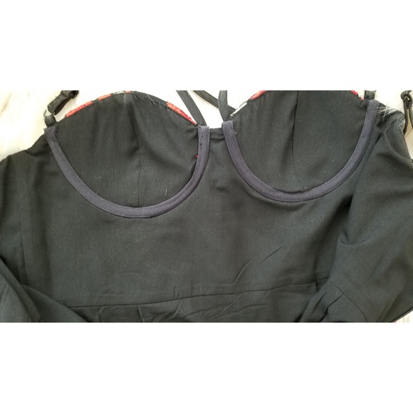 SOLD Sworn to Secrecy mesh &rose detail dress - Picture 7 of 8